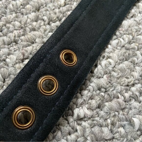 Dolce and Gabbana canvas and suede belt nave and tan - Picture 4 of 5